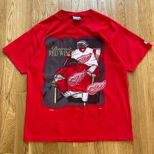 Lee Sport Nutmeg Detroit Red Wings Vintage 90s Locker Room USA Made T Shirt XL